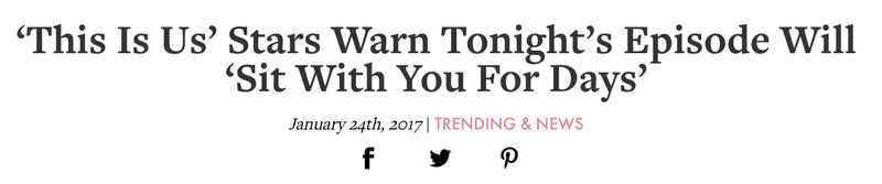 Illustration for article titled Why the Fuck Would You Watch This Is Us?